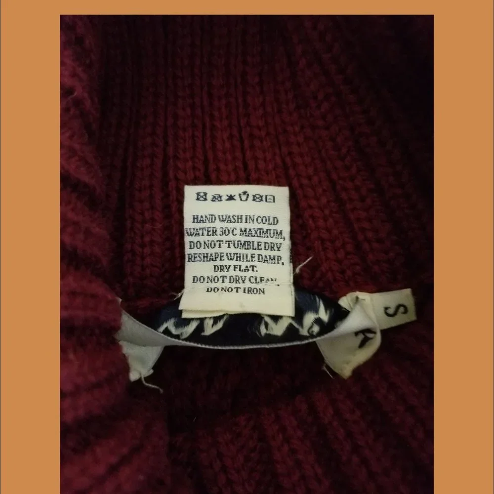 SOLD - COPY - Irish fisherman, Aran sweater S, XS, cable knit, wool, Aran Mor - Picture 6 of 8